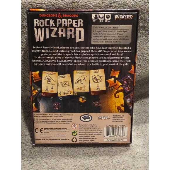 Wizkids Dungeons & Dragons Rock Paper Wizard Game Complete in Box - Picture 5 of 6